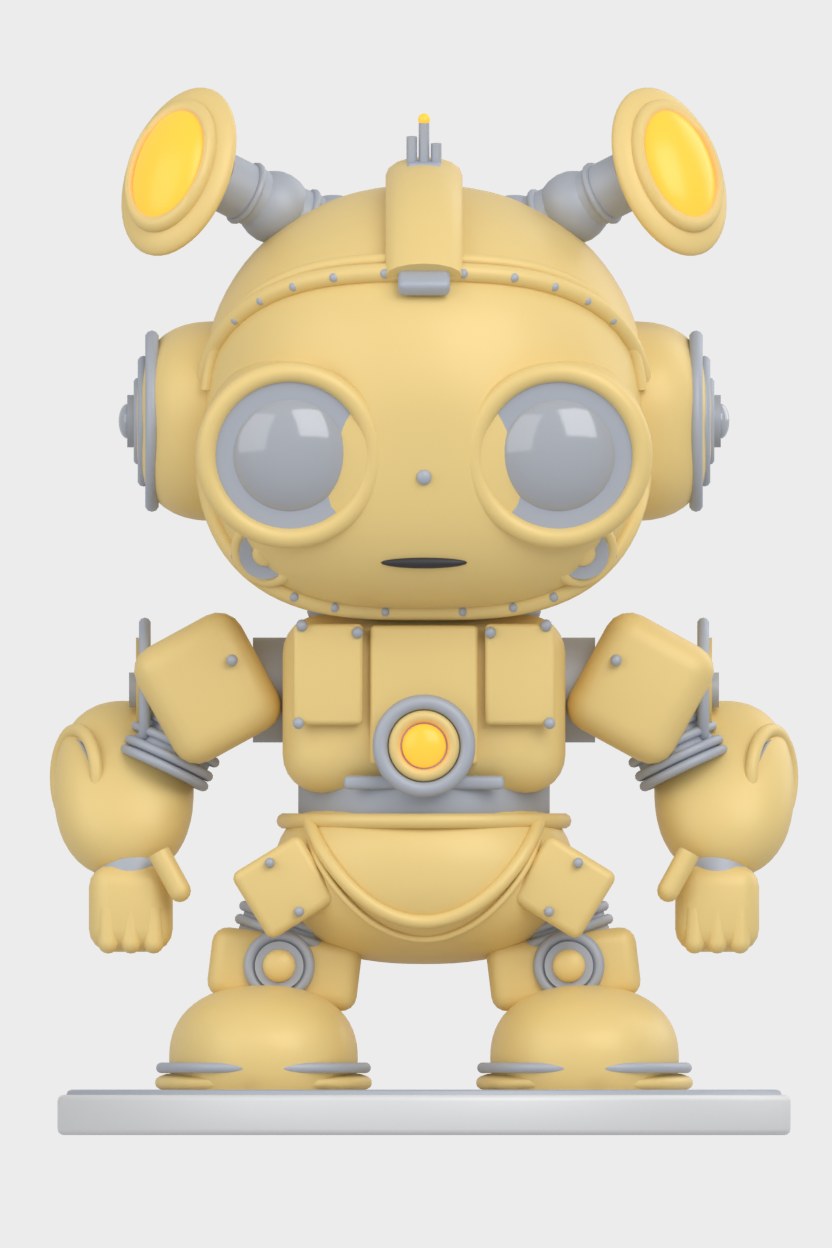 Blender render of the model from the front